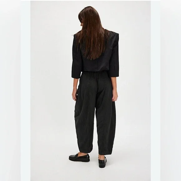 Free People Black Wide Leg Pants - Picture 4 of 5